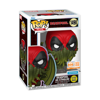 Pop! Plus Deadpool as Cthulhu (Glow) with Pop! Protector, Image 2